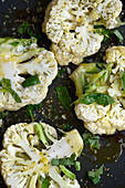 Cauliflower with lemon and Parmesan for grilling