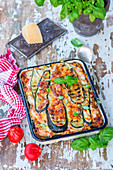 Zucchini and minced meat bake