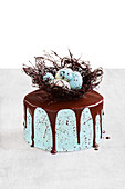 Amazing chocolate speckled cake for Easter