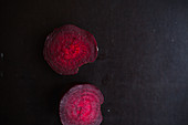 Beetroot on a black background