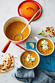 Curried lentil and coconut soup