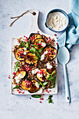 Spiced mince with baked eggplant