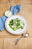 Green asparagus and coconut risotto