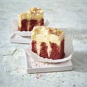 Red velvet poke cake