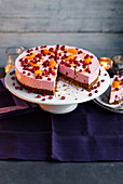 Cheesecake with pomegranate