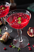 Pomegranate Champagne Cocktails
