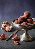 Lychees, Piled in a Silver Bowl