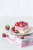 A strawberry cream slice