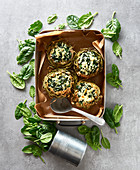 Artichoke baked with spinach stuffing