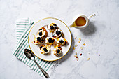 Grilled Peaches with Blackberries and Whipped Cream