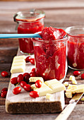 Cornelian cherry jam with white chocolate