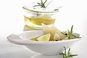 Tuscan-style pickled fennel with vinegar, white wine, onions, garlic, rosemary and pepper