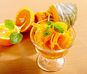 Pickled pumpkin with orange and lemon vinegar