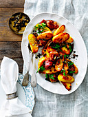 Roasted Potatoes with Pancetta and Capers