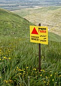Minefields, Golan Heights