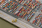 Shipping containers holding zone, aerial photograph