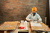 Fresco conservation at Domus Aurea palace in Rome