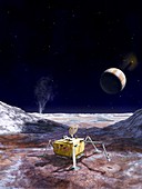 Lander for future mission to Europa, illustration