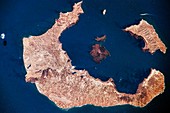 Santorini, Greece, ISS image