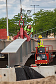 Road bridge construction, USA