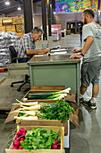 Overnight wholesale produce market, USA