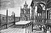 Architectural perspective, 17th century