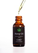 Hemp oil containing CBD, cannabidiol