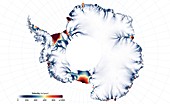 Antarctic ice sheet activity, 2014-2018