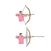 Archer with a longbow, illustration