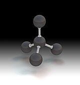 Diamond tetrahedral molecular structure, illustration