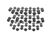 Graphite molecular structure, illustration