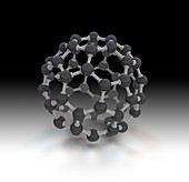 Buckminsterfullerene molecule (C60), illustration