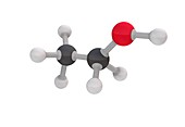 Ethanol molecule, illustration