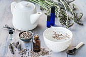 Essential oil of lavender (Lavandula sp)and herbal tea