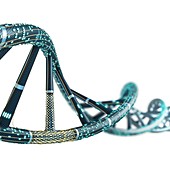 Artificial DNA molecule, illustration