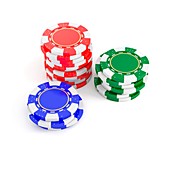 Stacks of poker chips, illustration