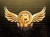 Bitcoin logo, illustration