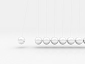 Newton's cradle, illustration