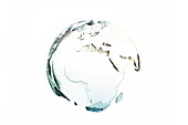 Polygon globe, illustration