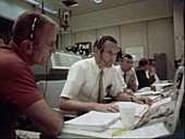 Apollo 11 mission control during Moon landing
