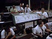Apollo 11 mission control during lunar surface activity