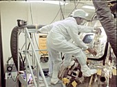 Apollo 11 landing capsule decontamination, 1969