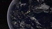 Asia from Space at Night