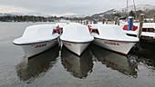 Snow covered boats