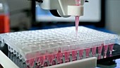 PCR robot testing biological samples