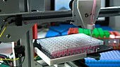 PCR robot testing biological samples