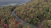 Catskills in autumn, aerial