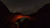 Arches National Park at night, USA
