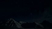 Star and mountains timelapse, Arctic