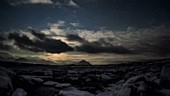 Clouds and moon timelapse, Arctic